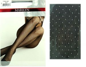 Marilyn Charly M04 R3/4 rajstopy kropki black